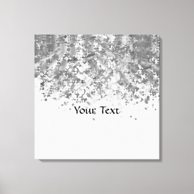 Toile White and Faux glitter personalized (Recto)