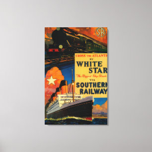 Toile White Star SR Poster Vintage Europe