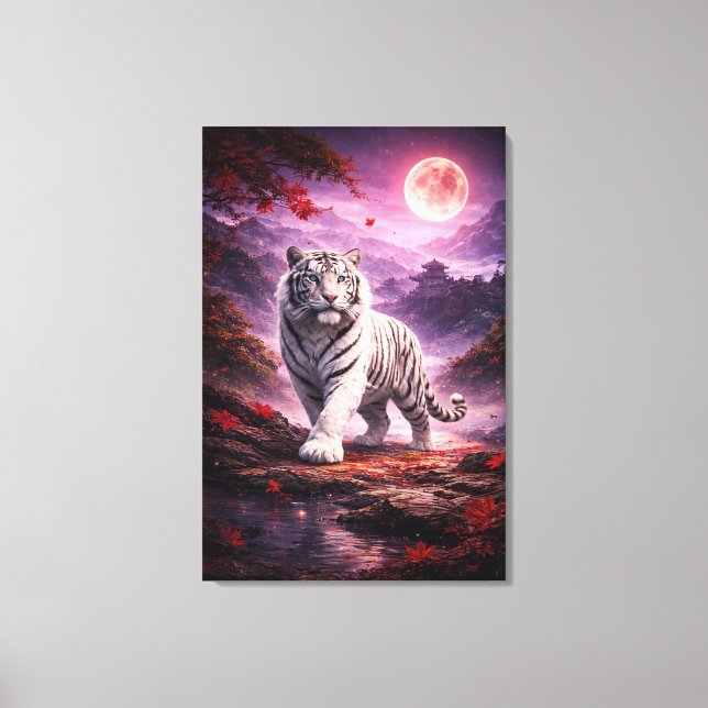 Toile White Tiger Fantasy Art | Man Jiang Hong Art Serie (Recto)