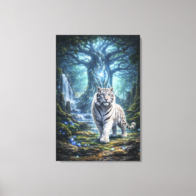 Toile White Tiger Fantasy Art | Man Jiang Hong Art Serie (Recto)