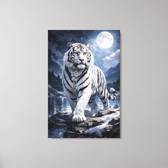 Toile White Tiger Fantasy Art | Man Jiang Hong Art Serie (Recto)