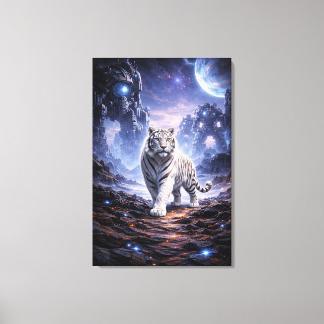 Toile White Tiger Fantasy Art | Man Jiang Hong Art Serie (Recto)