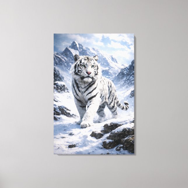 Toile White Tiger Fantasy Art | Man Jiang Hong Art Serie (Recto)