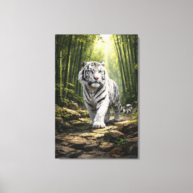 Toile White Tiger Fantasy Art | Man Jiang Hong Art Serie (Recto)