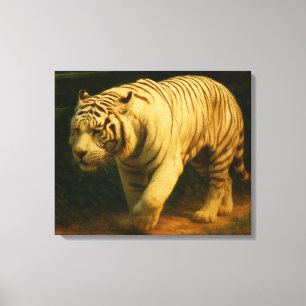Toile White Tiger Majesty - Stylisé Art de la faune