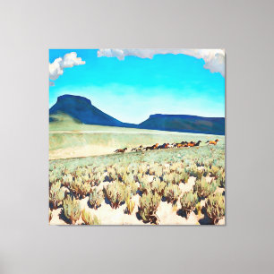 Toile « Wild Horse Country » par Maynard Dixon