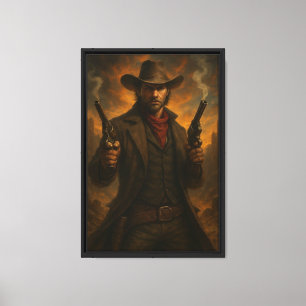 Toile Wild West Gunslinger Cowboy