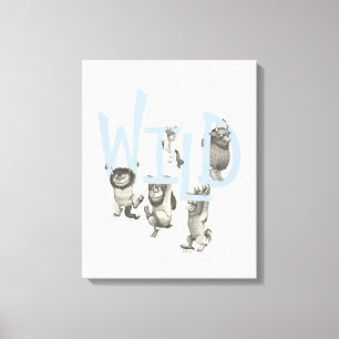 Toile WILD Wild Things et Max - Bleu
