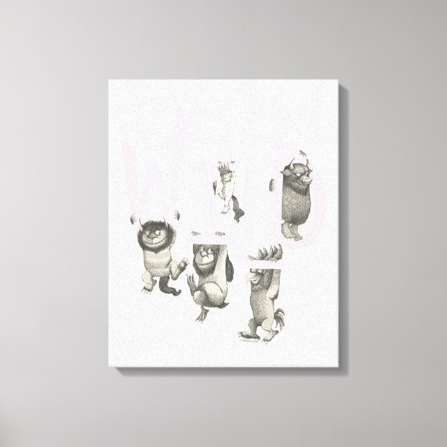 Toile WILD | Wild Things et Max - Rose (Recto)
