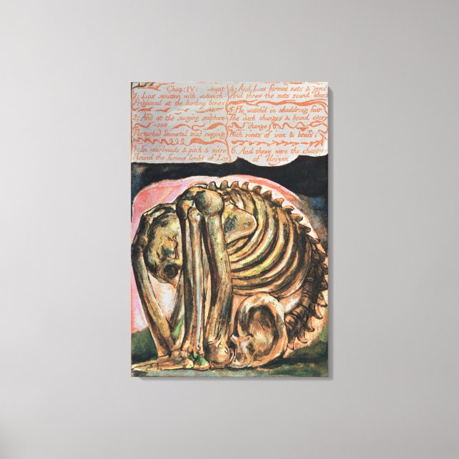 Toile William Blake | La création d'Urizen en matière (Recto)