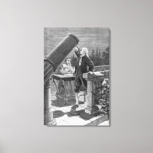 Toile William Herschel découvre la planète Uranus