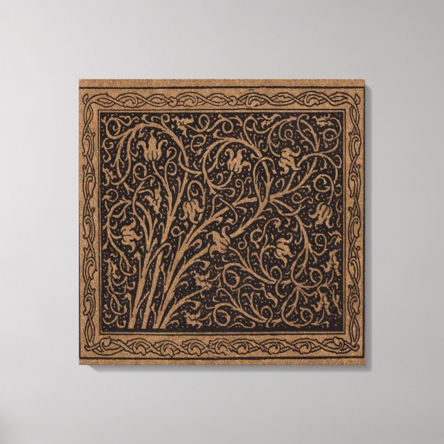 Toile William Morris Campion Cuir Damassé (Recto)