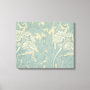 Toile William Morris Classique Tulipe Bleu Floral