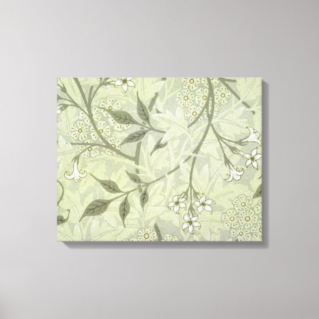 Toile William Morris Jasmine Botanique Antique Vintage (Recto)