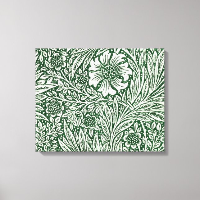 Toile william morris marigold vert floral fleur (Recto)