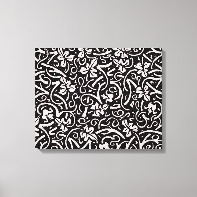 Toile William Morris Motif de la feuille de vigne (Recto)