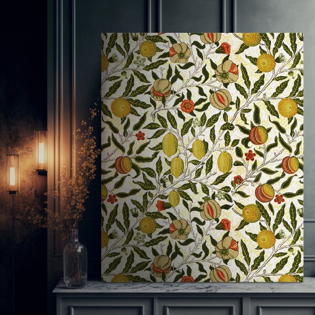 Toile William Morris Pomegranate Lemons Motif Vintage (Créateur téléchargé)