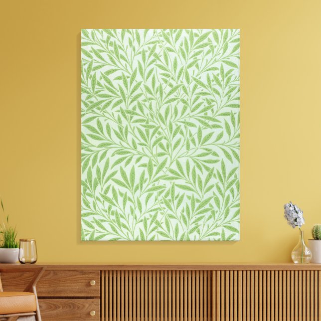 Toile William Morris Saule Fleur Classique Vert (Insitu(Salon))