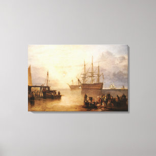 Toile William Turner - Le Soleil couchant à travers la v