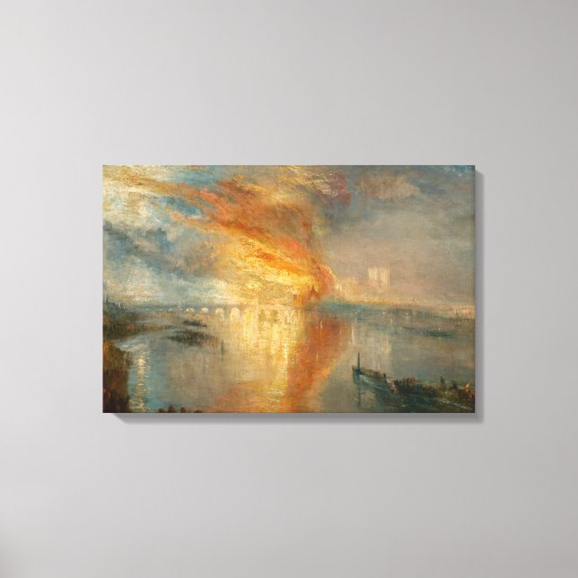 Toile William Turner - L'incendie du Parlement (Recto)