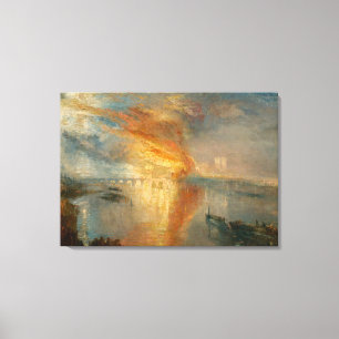Toile William Turner - L'incendie du Parlement