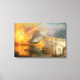 Toile William Turner - L'incendie du Parlement