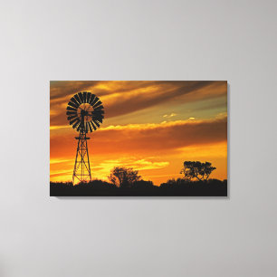 Toile Windmill et Sunset, William Creek, Oodnadatta
