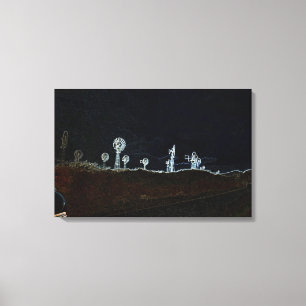 Toile Windmill Windfarm Car Circa 1930's photo Neon