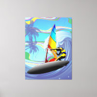 WindSurfer sur Big Ocean Waves