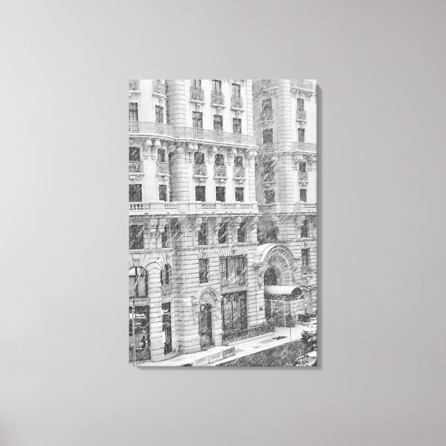 Toile Winter NYC Upper West Side Photography on Canvas (Recto)