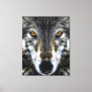 Toile Wolf Woodland Portrait inspirant