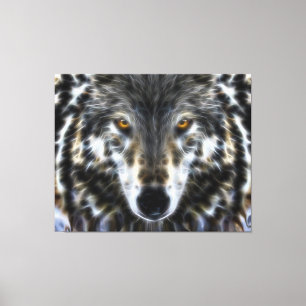 Toile Wolf Woodland Portrait inspirant
