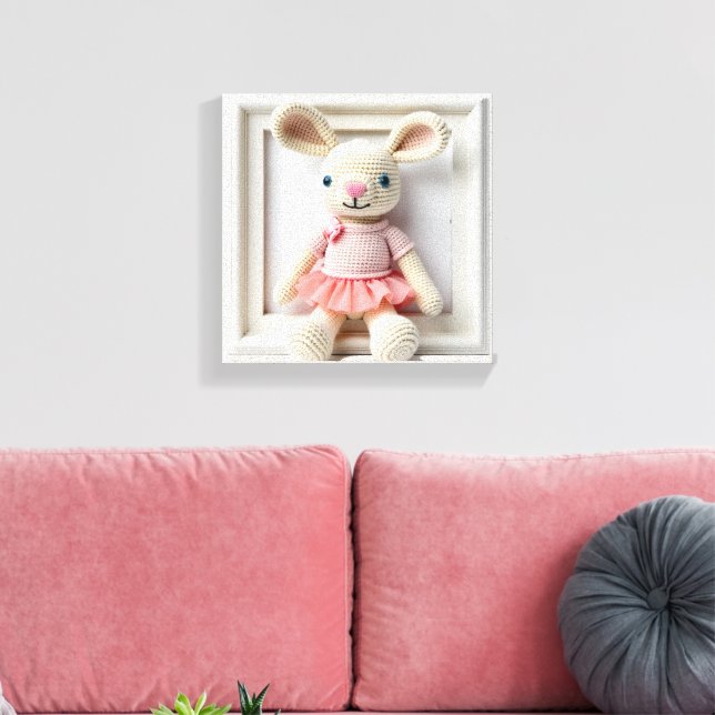 Toile Wonder Wall Art Bunny Ballet (Insitu(Salon))