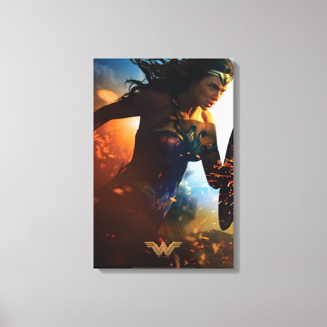 Toile Wonder Woman court sur le champ de bataille (Recto)