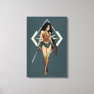 Toile Wonder Woman With Sword Comic Art