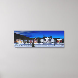 Toile Woodstock, Vermont une nuit d'hiver