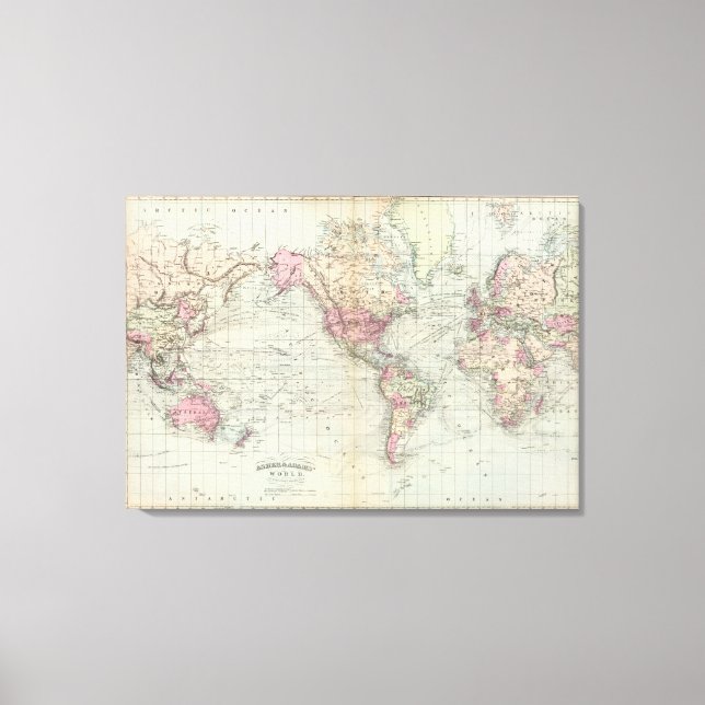 Toile World, projection de Mercator 2 (Recto)