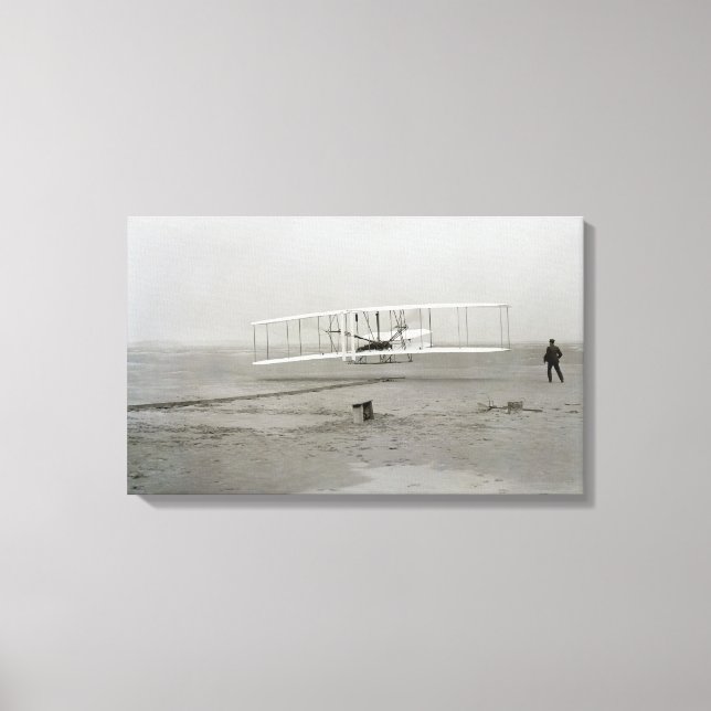 Toile Wright Brothers Kitty Hawk Premier avion de vol (Recto)