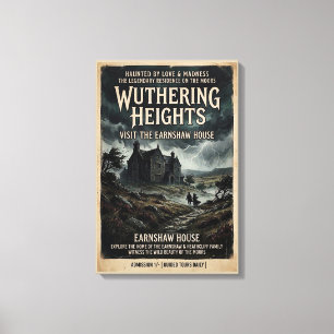 Toile Wuthering Heights Moorland Gothique Voyage Vintage