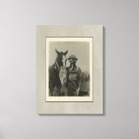 WW1 Soldat et Cheval avec masques à gaz