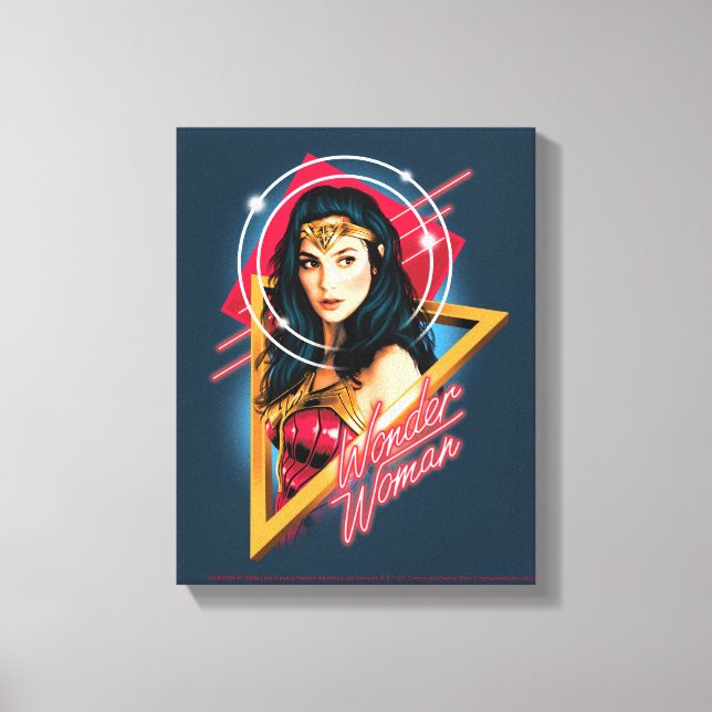 Toile WW84 | Wonder Woman Insigne de personnage Rétrowav (Recto)