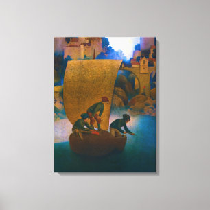 Toile Wynken, Blynken et Nod, 1905 par Maxfield Parrish