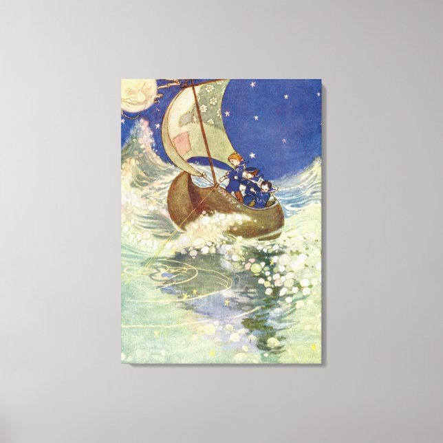 Toile Wynken, Blynken et Nod de Willie Pogány (Recto)