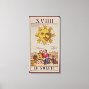 Toile XVIIII Le Soleil, carte tarot française du Soleil