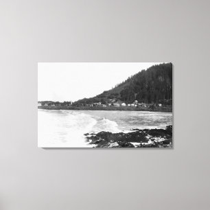 Toile Yachats, vue de ville de l'Orégon et photographie