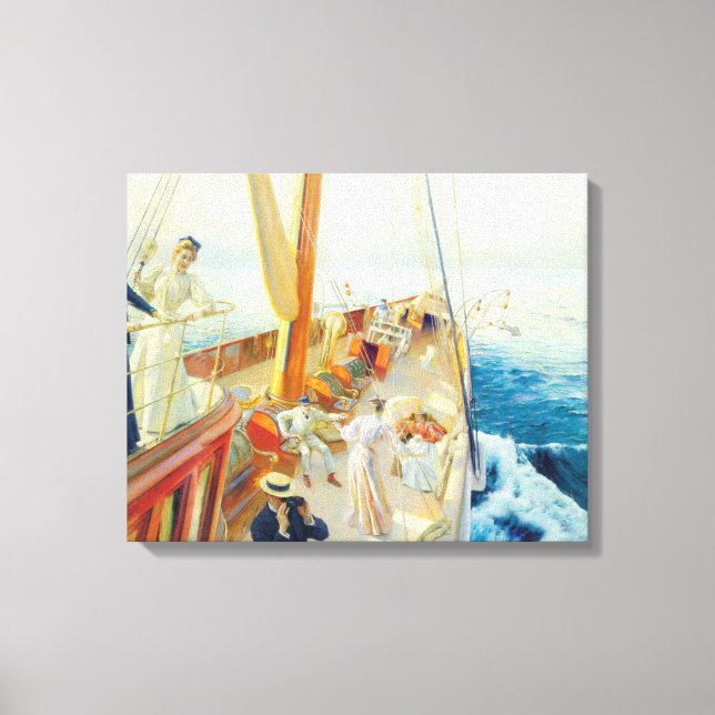 Toile Yachting in the Mediterranean (par J.L. Stewart) (Recto)