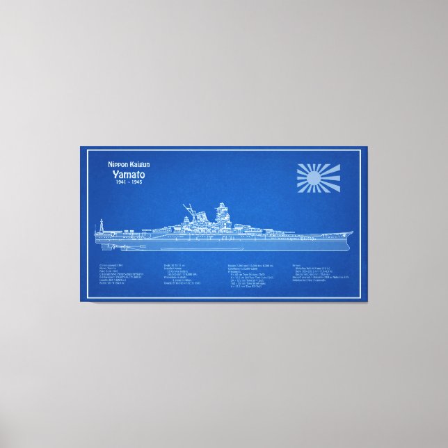 Toile Yamato - Plan de plan d'expédition ABD (Recto)