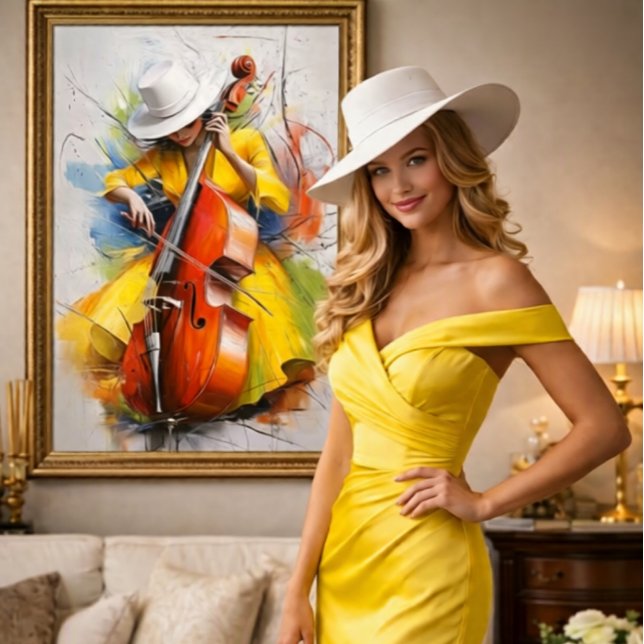 Toile “Yellow Muse Melody” (Beautiful canvases featuring 'The Yellow Muse of Melody')