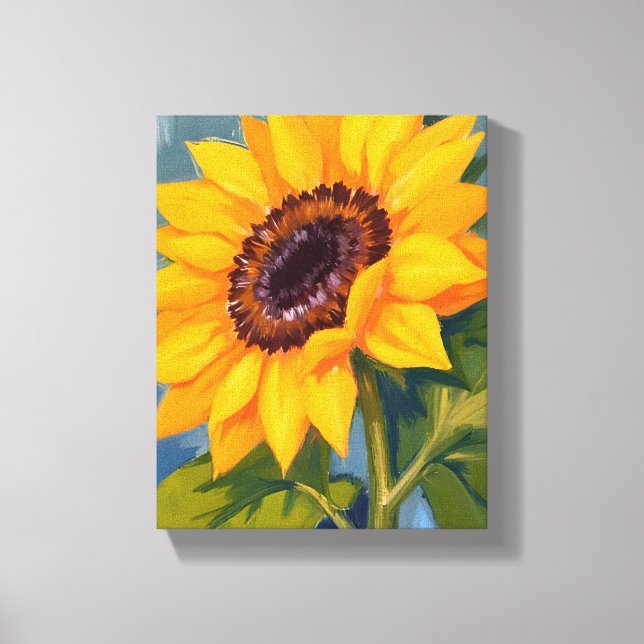 Toile Yellow Sunflower Bright Watercolor Floral (Recto)