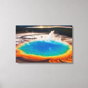 Toile Yellowstone Prismatic Hot Pot Canvas Art